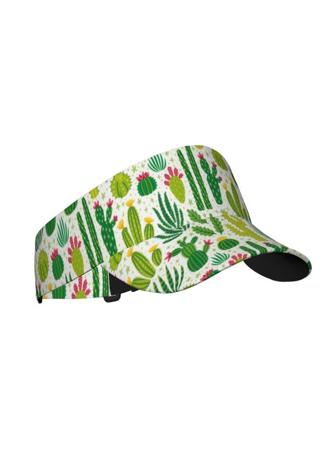 TINUADEE Cute Cactus Cacti Succulents Sports Sun Visor Hats Adjustable Men Women Lightweight Packable Cooling Empty Top Visor Hat for Running, Tennis, Golf - Image 1